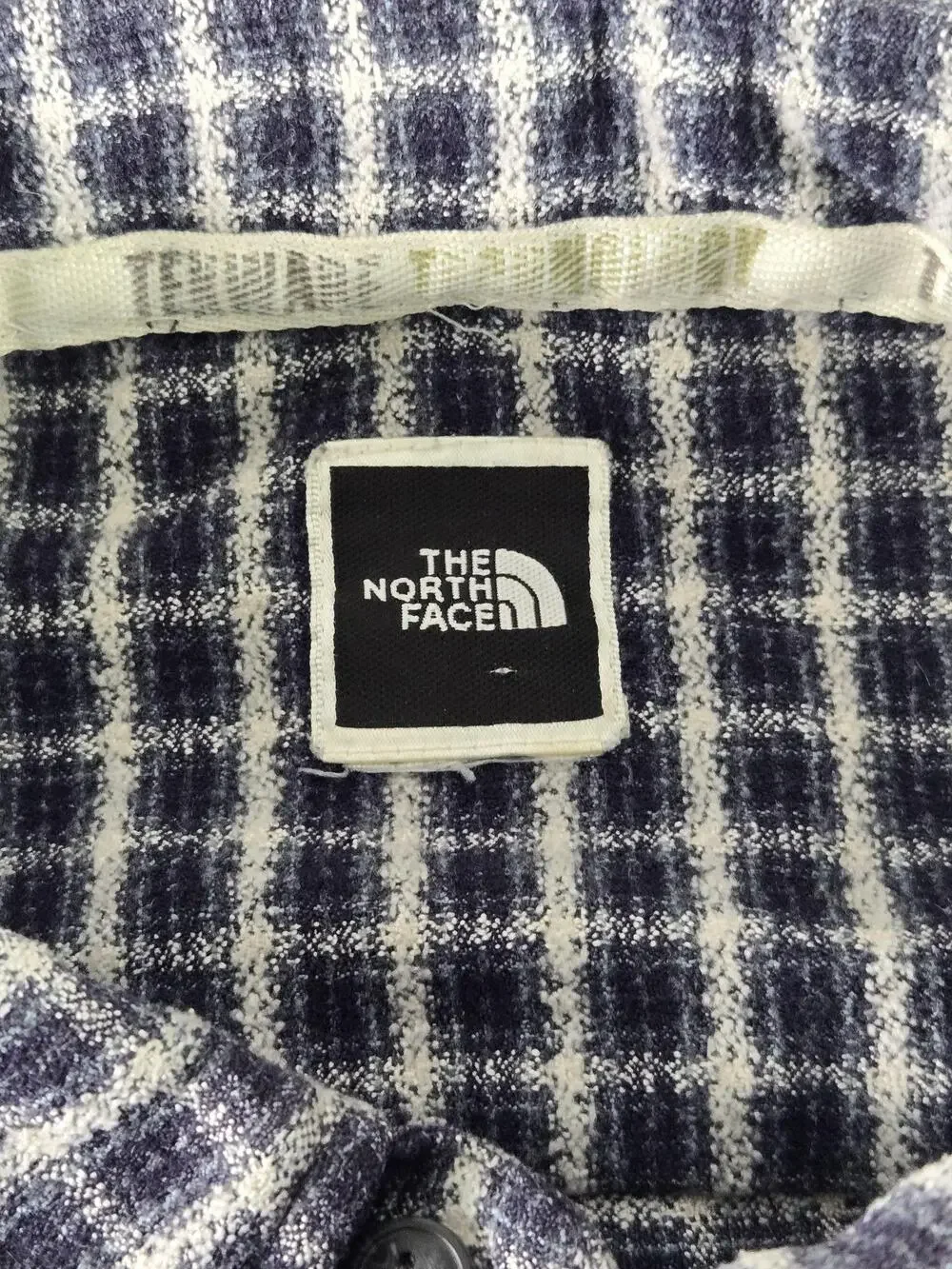 The North Face Shirt Mens Large Blue Check Long Sleeve Flannel Button Up Casual